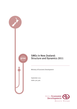 SMEs in New Zealand: Structure and Dynamics 2011