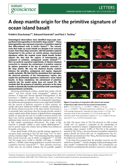 A deep mantle origin for the primitive signature of ocean island basalt