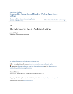 The Mycenaean Feast: An Introduction
