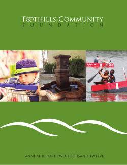 Foothills Community_Annual Report 2013.indd