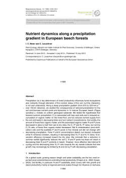 Nutrient dynamics along a precipitation gradient in European beech