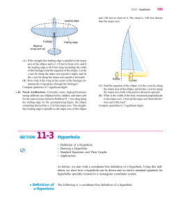SECTION 11-3 Hyperbola