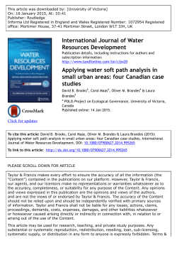Applying water soft path analysis in small urban areas: four