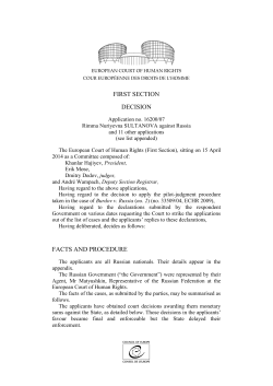 first section decision facts and procedure