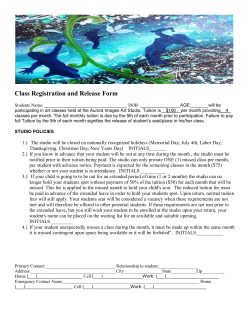 Class Registration and Release Form
