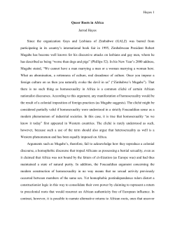 Queer Roots in Africa - Center for the Humanities