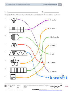 Lesson 7 Homework 3&bull;5 9 tenths 4 fifths 10