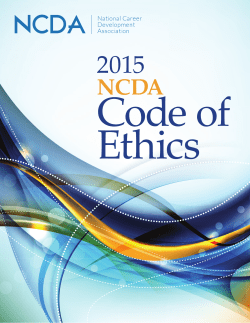 NCDA Code of Ethics - The National Career Development Association