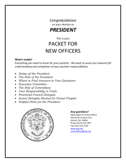 Duties of the President