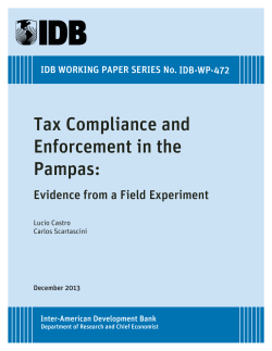 Tax Compliance and Enforcement in the Pampas - Inter