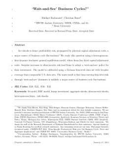 `Wait-and-See` Business Cycles?