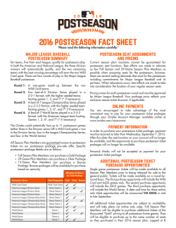 2016 postseason fact sheet