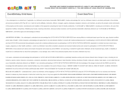 Event/Birthday Child Name: Event Date/Time