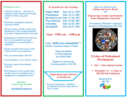 Times 9:00 a.m. – 4:00 p.m. Cost: $450 non