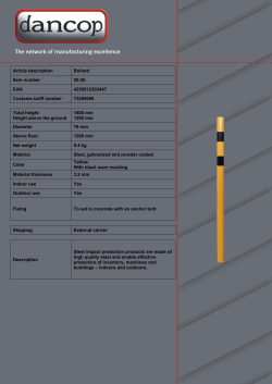 Article description Bollard Item number 50