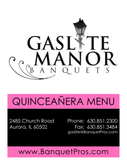 quinceañera menu