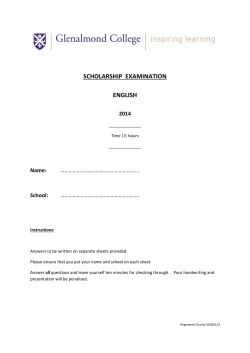 English - Glenalmond College