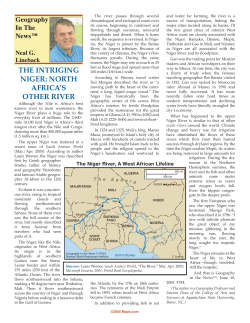 the intriging niger: north africa`s other river