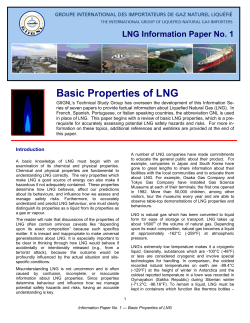 Basic Properties of LNG
