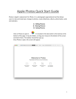 Apple Photos Quick Start Guide