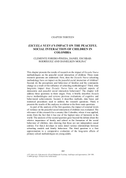 escuela nueva`s impact on the peaceful social interaction of children
