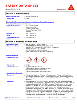 safety data sheet