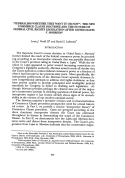 "federalism whether they want it or not": the new