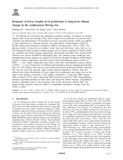 Response of lower trophic level production to long-term