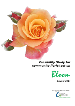Feasibility Study for community florist set up