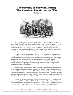 The Burning of Norwalk During The American Revolutionary War