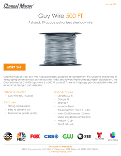 Guy Wire 500 FT - Channel Master