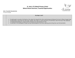 RE Overview - St John`s CE (Aided) Primary School