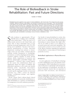 The Role of Biofeedback in Stroke Rehabilitation: Past and Future