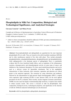 Phospholipids in Milk Fat: Composition, Biological and