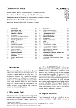 Chloroacetic Acids - Wiley-VCH