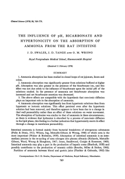 The Influence of pH, Bicarbonate and Hypertonicity on the
