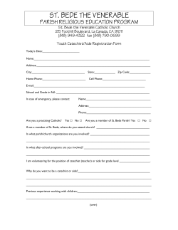 Catechist/Aide Registration Form