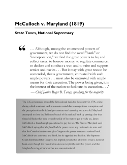 Unit 4.2 McCulloch vs. Maryland Worksheet