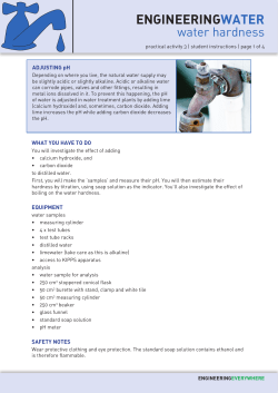 EnginEEringwatEr water hardness