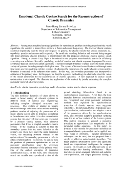 Emotional Chaotic Cuckoo Search for the Reconstruction