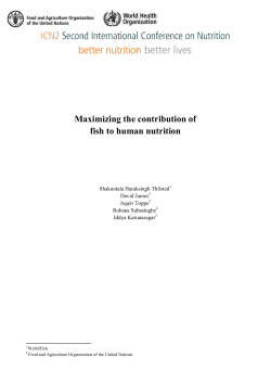Maximizing the contribution of fish to human nutrition