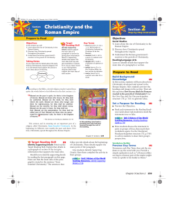 textbook`s section on the spread of Christianity