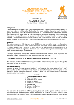 Presentation - Catholic Education Melbourne