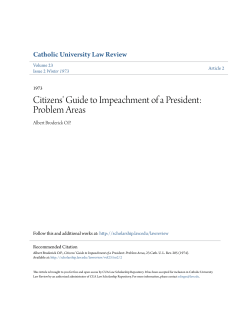Citizens` Guide to Impeachment of a President
