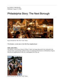 Philadelphia Story: The Next Borough