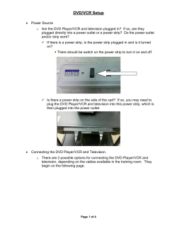 DVD/VCR Setup - pacwrc.pitt.edu