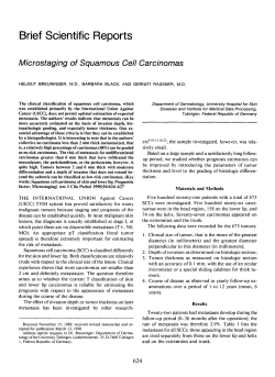 Microstaging of Squamous Cell Carcinomas: