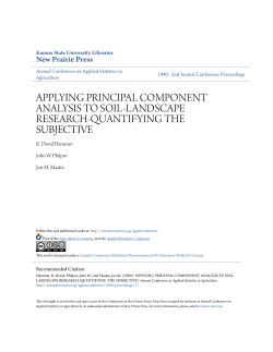 applying principal component analysis to soil