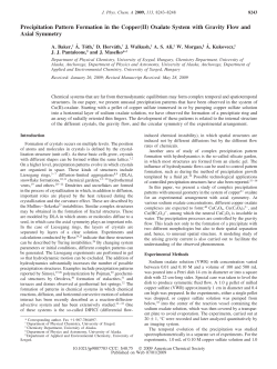 Precipitation Pattern Formation in the Copper(II