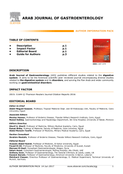 arab journal of gastroenterology